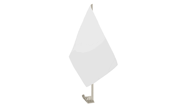 Plain White Car Flag